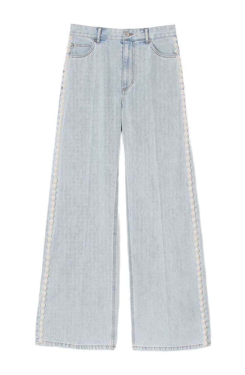 SANDRO Beaded jeans, Alternate, color, 