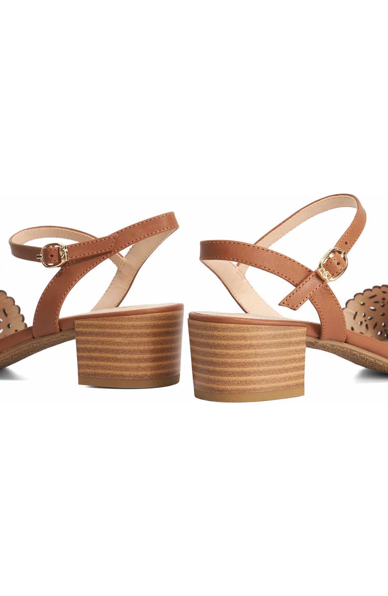 Dune London Josephina Leather Sandal, Alternate, color, Tan