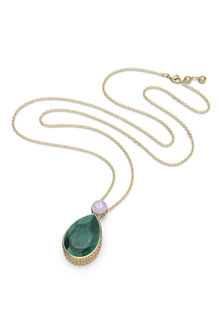 Orbita Crystal Pendant Necklace, Alternate, color, GREEN