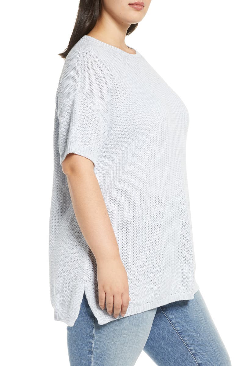Eileen Fisher Crewneck Tunic Top, Alternate, color, 