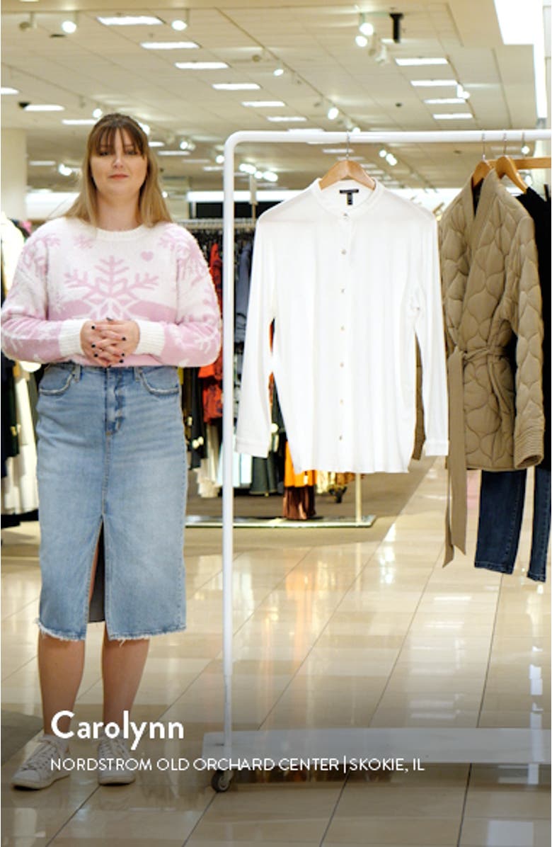 Band Collar Jersey Button-Up Shirt, sales video thumbnail