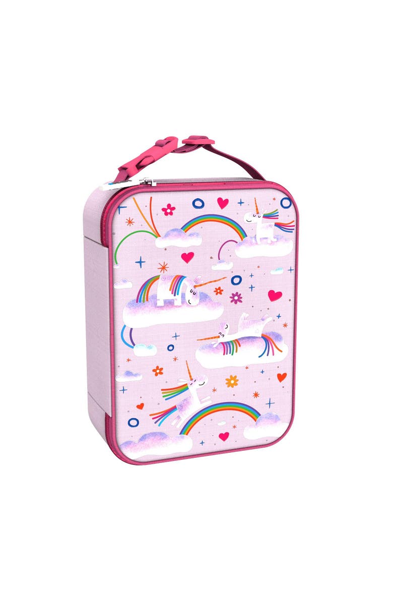 Lunch Bag, Insulated, Main, color, Unicorn Rainbows