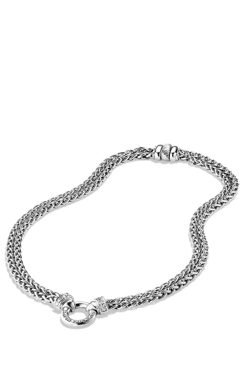 David Yurman Double Wheat Chain Necklace with Gold, Alternate, color,