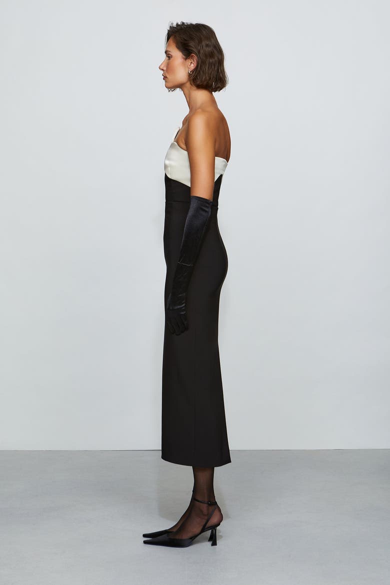 Court Combo Dress, Alternate, color, Black/Ivory