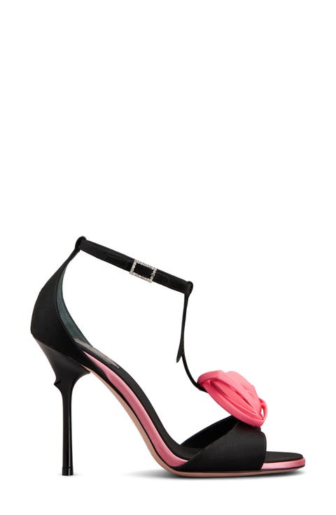 Rose Vivier Satin T-Strap Sandal (Women)