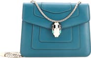 Pre-Owned Bvlgari Serpenti Forever Square Shoulder Bag Leather Small