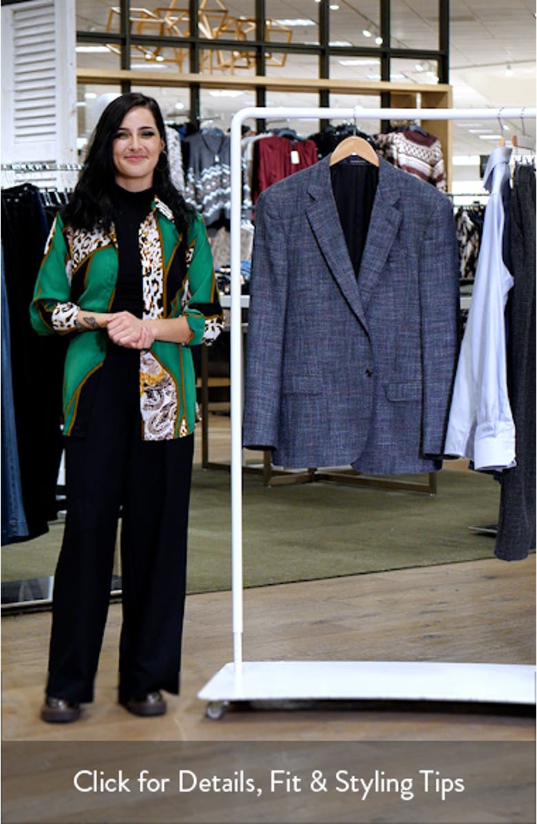 G-Line Charcoal Grey Mélange Slub Wool Blend Sport Coat, sales video thumbnail