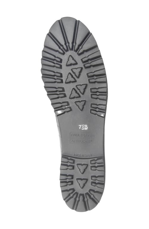 Paul Mayer Bravo Lug Sole Ballet Flat In Black