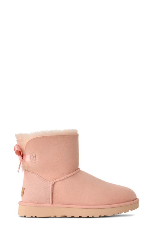 Ugg(r) Mini Bailey Bow Ii Genuine Shearling Bootie In Pink