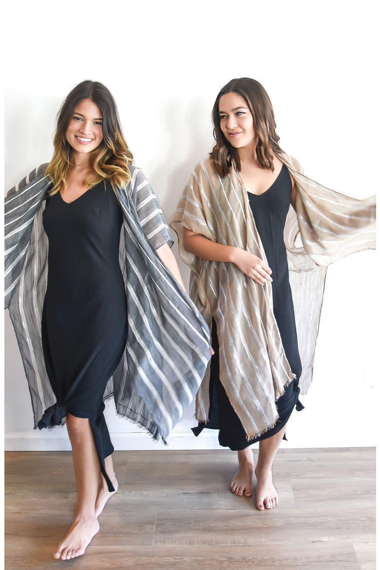 Ameli Cover-Up Wrap, Alternate, color, BLACK