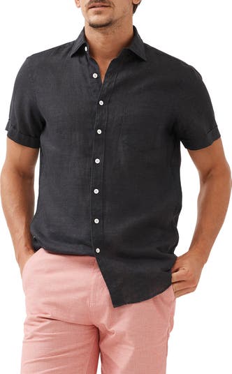 Palm Beach Sports Fit Short Sleeve Linen Button-Up Shirt