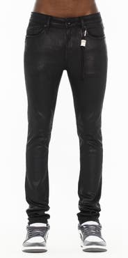 Cult of Individuality Punk 601 Coated Super Skinny Jeans