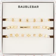 BaubleBar Set of 3 Faux Pearl Beaded Stretch Bracelets