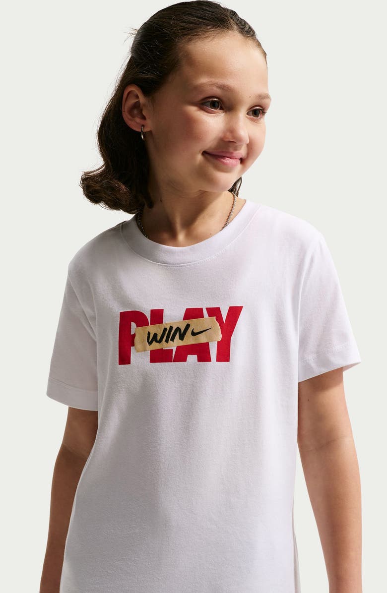 Nike Kids' Play Graphic T-Shirt, Alternate, color, White