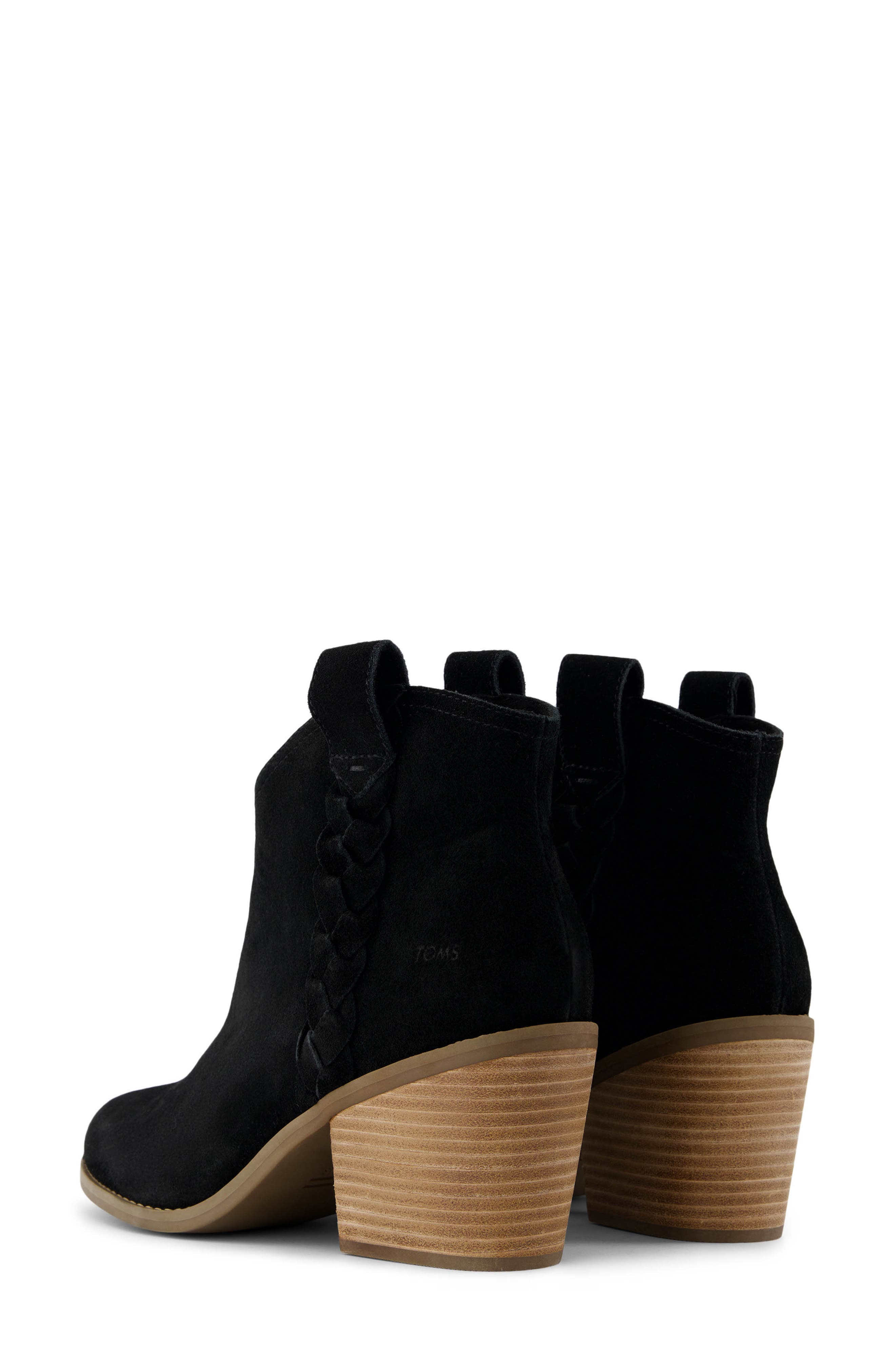 TOMS Constance Braid Bootie, Alternate, color, Black