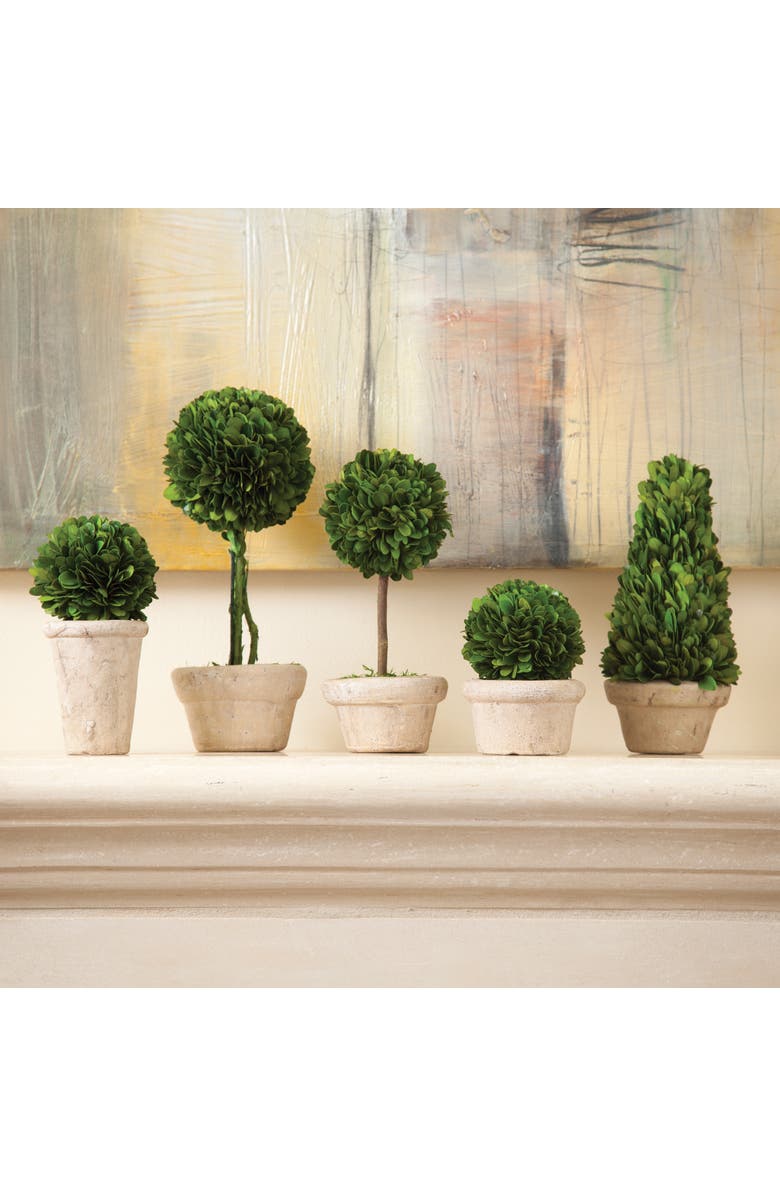 Napa Home & Garden Boxwood Topiaries Faux (Fake) In Pots Set of 5, Alternate, color,