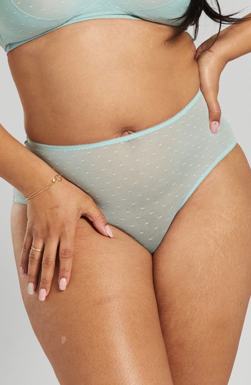 PEACHAUS Banksia Recycled-Tulle High-Rise Underwear in Fjordland Green  product