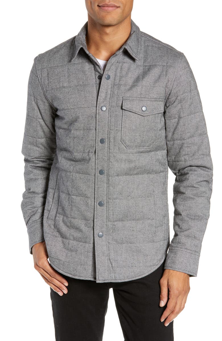 Bonobos Quilted Herringbone Shirt Jacket, Alternate, color, 