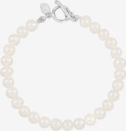 Dower & Hall Men's White Pearl Bracelet