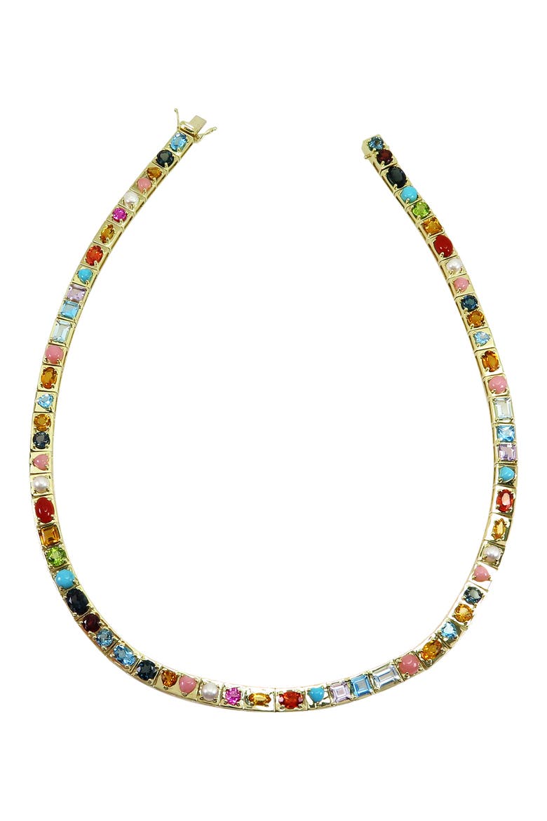Leggo Multistones Necklace, Main, color, MULTI