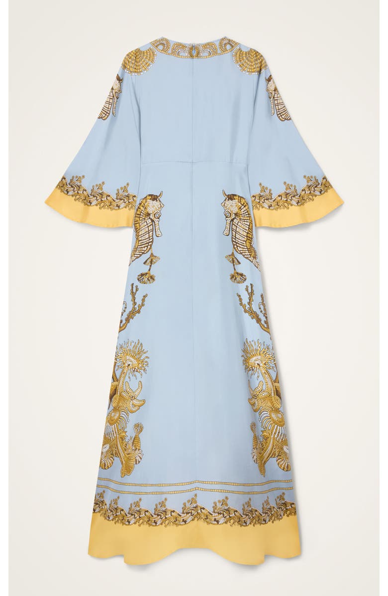 La DoubleJ Long Sorella Dress, Alternate, color, Oceania Placée Light Blue