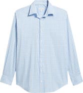 Peter Millar Crown Lite Shadow Check Performance Twill Button-Down Shirt