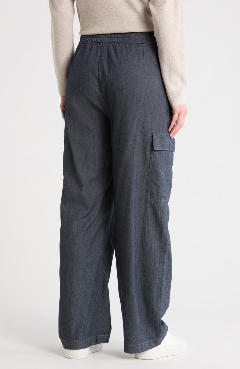 Eileen Fisher Organic Cotton Cargo Pants, Alternate, color, Denim