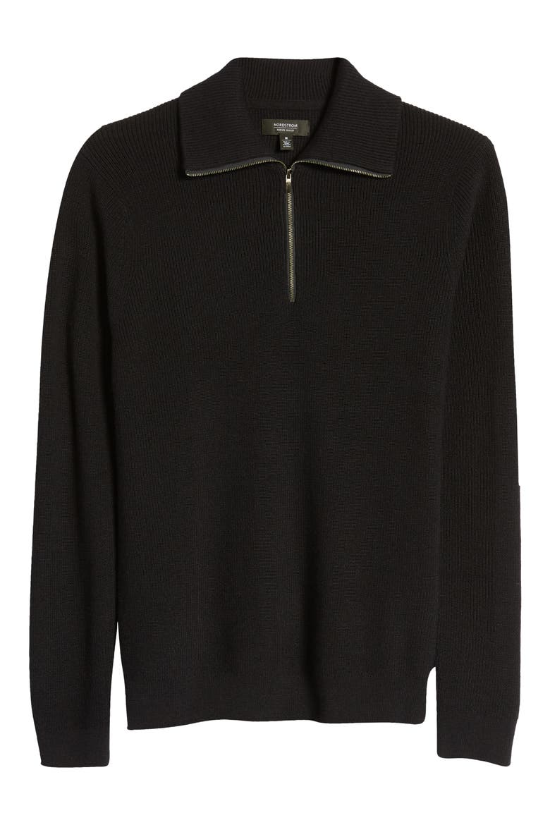 Men's Shop Quarter Zip Sweater, Alternate, color, NAVY