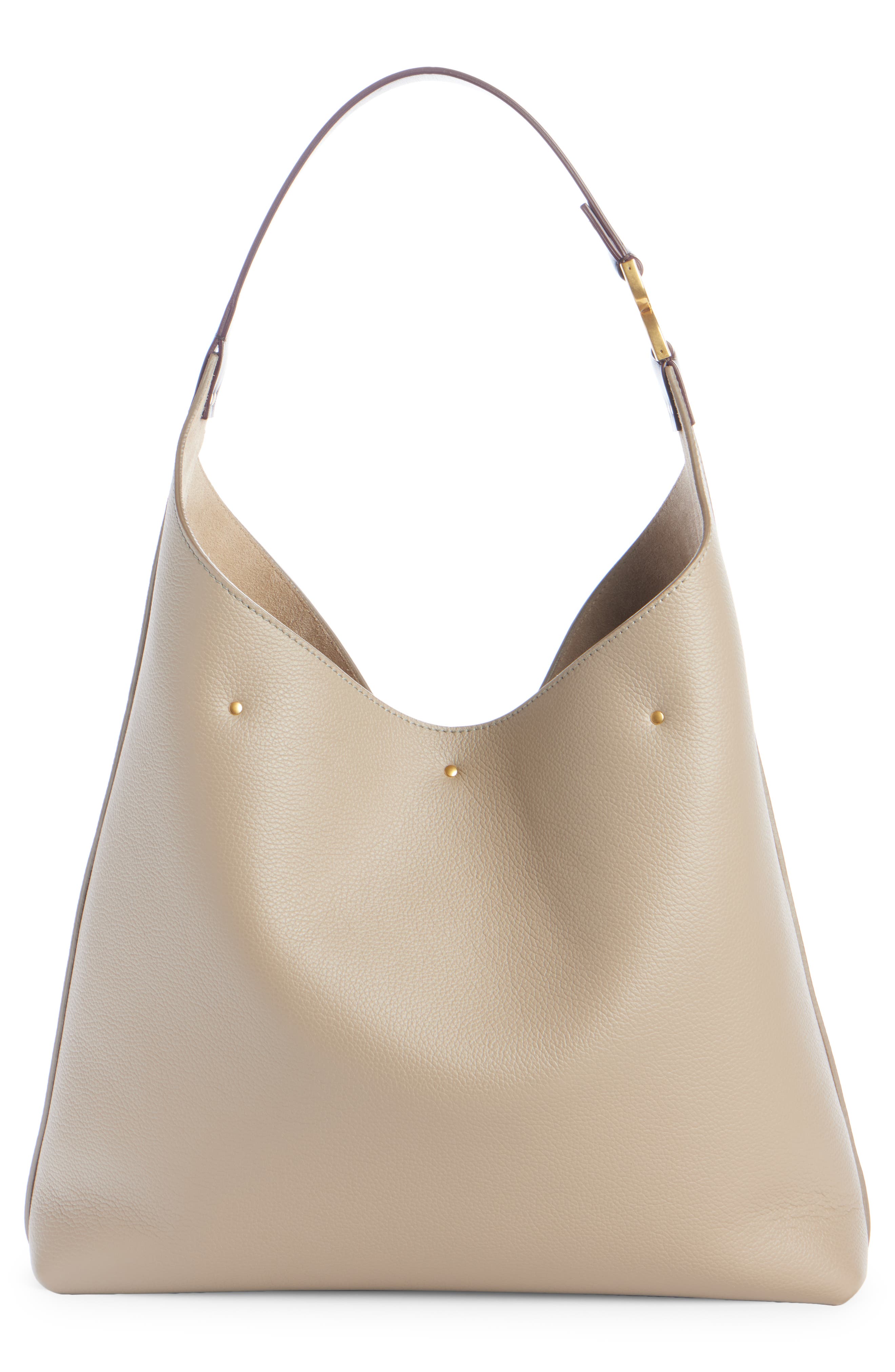Chloé Marcie Leather Hobo Bag, Alternate, color, Motty Grey 23W