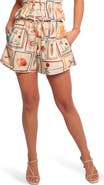 Petal & Pup Lakely Mixed Print Cotton Drawstring Shorts