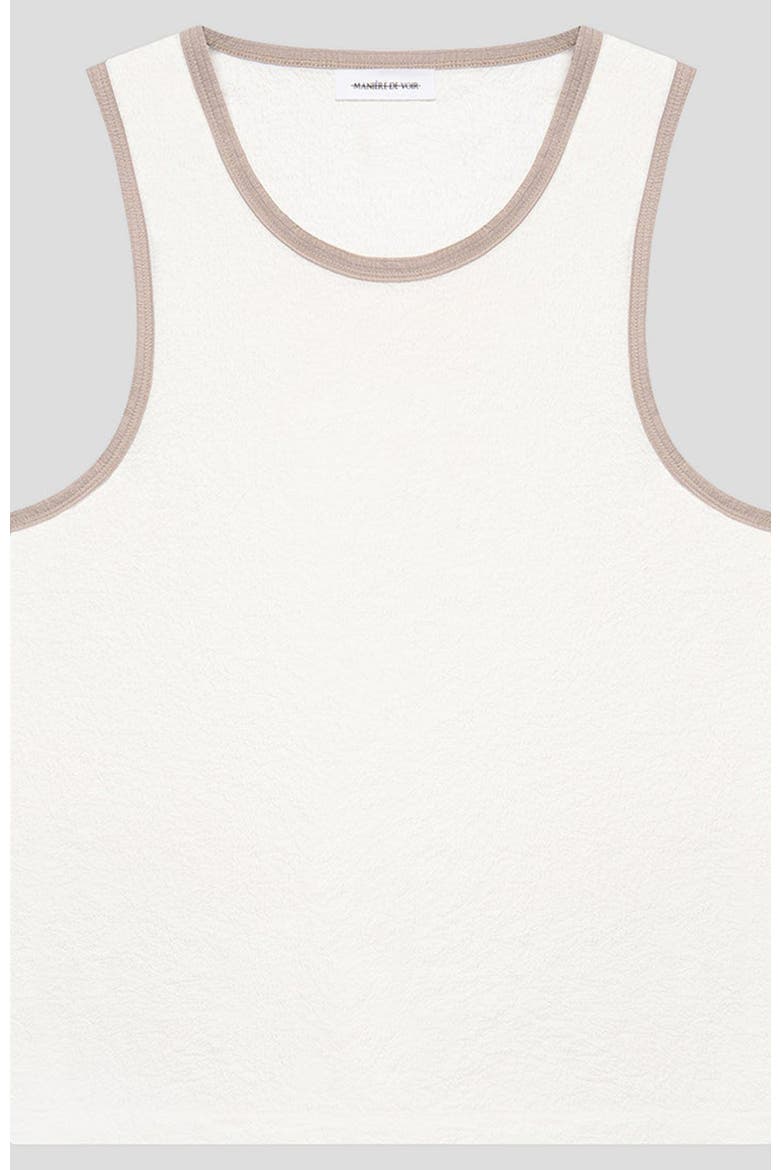 Seersucker Vest, Alternate, color, White/Beige