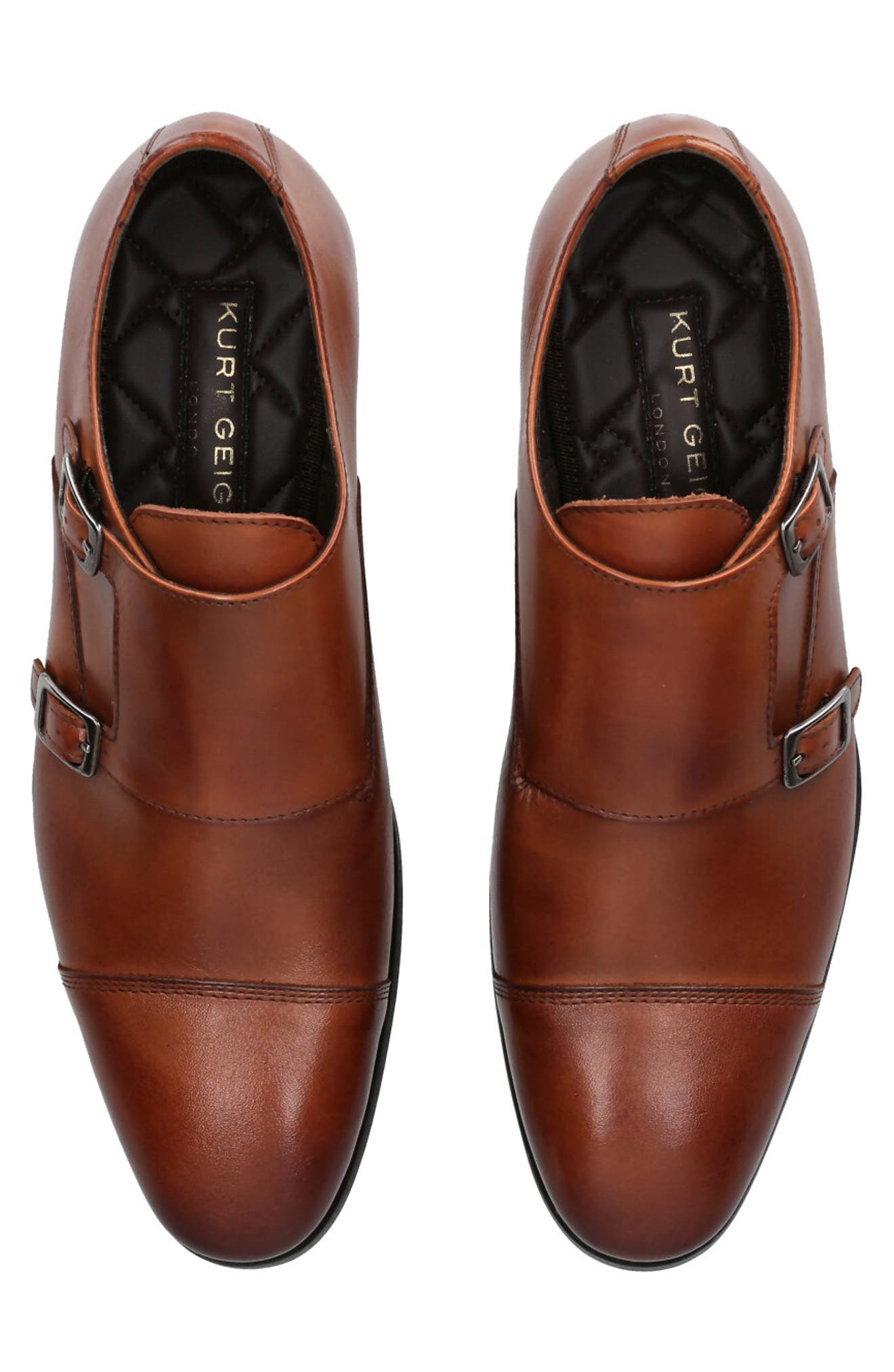 Kurt Geiger London Harry Double Monk Strap Loafer, Alternate, color, Light / Pastel Brown