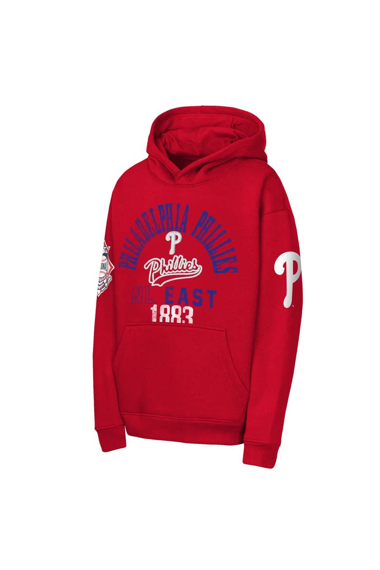 Youth Outerstuff  Red Philadelphia Phillies Premium Sweep Fleece Hoodie, Alternate, color, Red