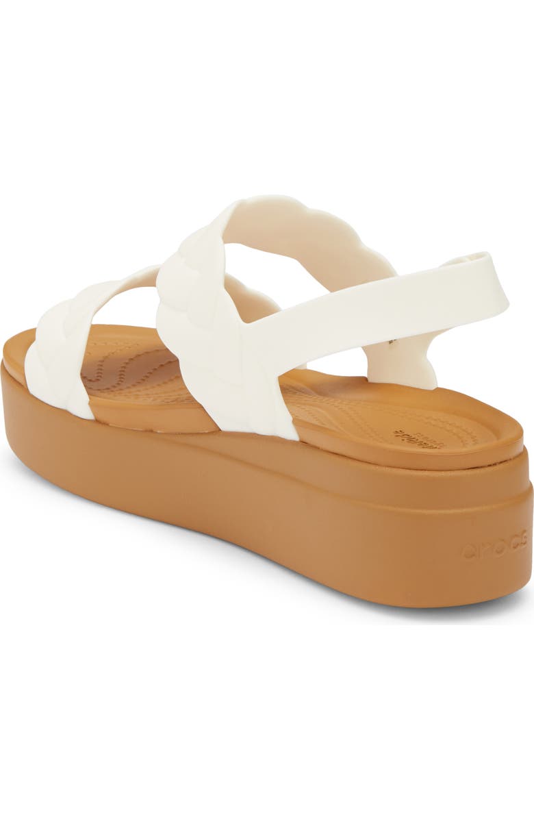 CROCS Brooklyn Woven Water Resistant Wedge Sandal, Alternate, color, Chalk
