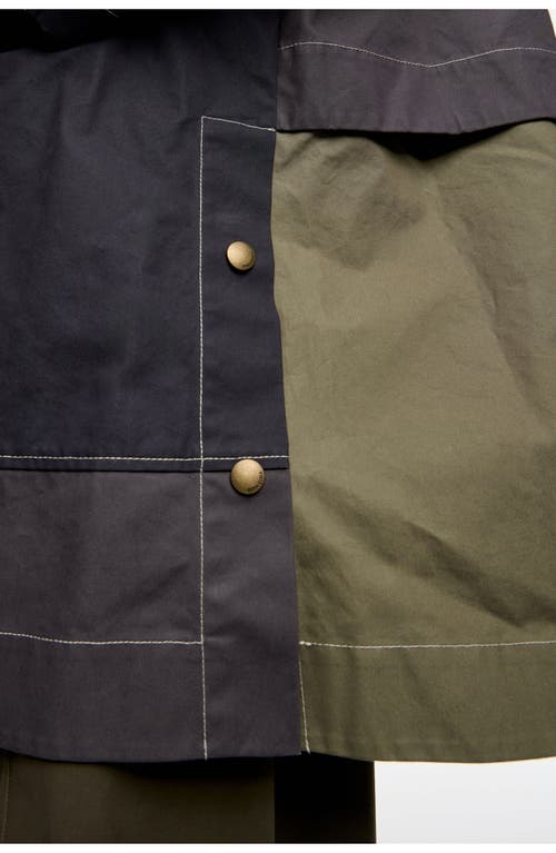 Bimba Y Lola Multicolor Patchwork Midi Trench In Multi