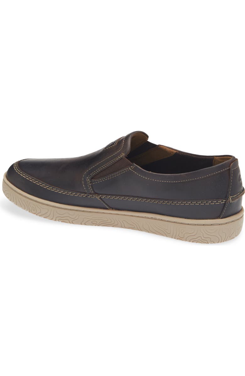 Clarks<sup>®</sup> <p>Hodson Step Leather Slip-On Sneaker (Men)</p>, Alternate, color, Beeswax