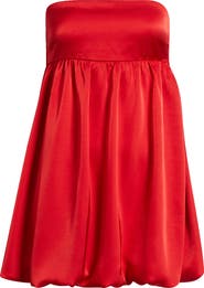 BP. Satin Bow Back Bubble Minidress