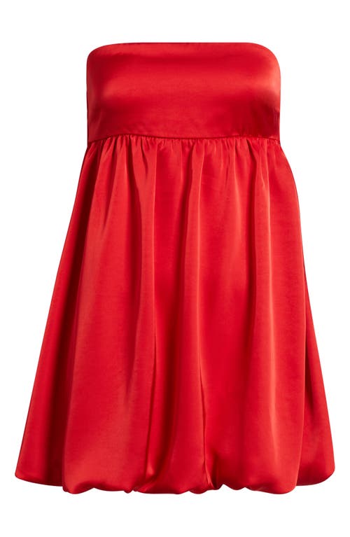 Bp. Satin Bow Back Bubble Minidress In Red