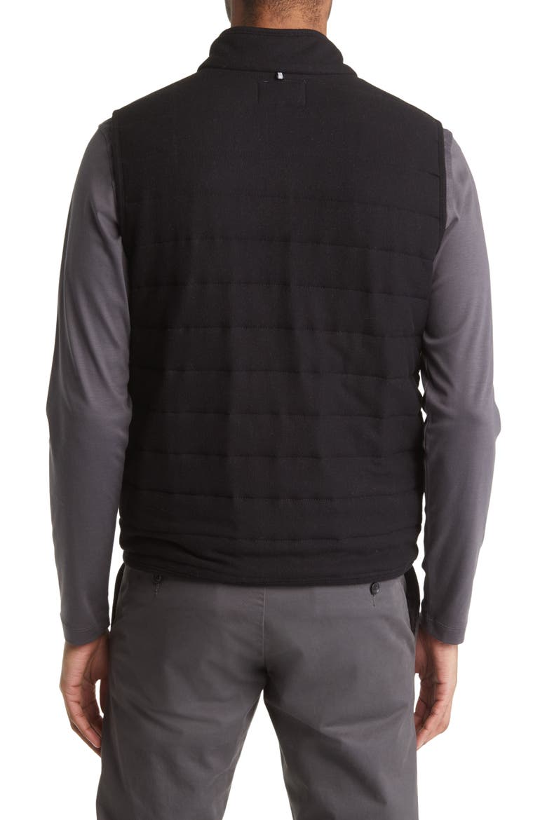Jersey Fleece Puffer Vest, Alternate, color, BLACK