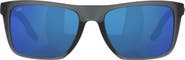 Costa Del Mar Mainsail 55mm Mirrored Polarized Rectangular Sunglasses