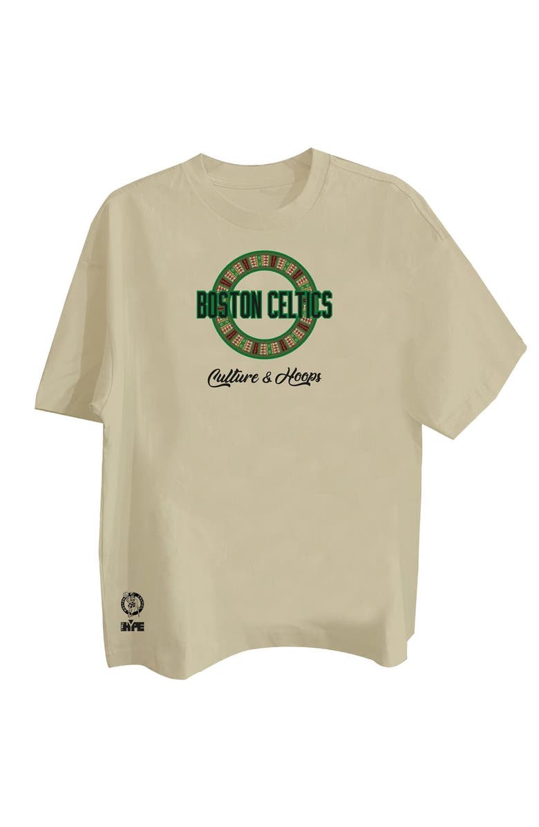 Two Hype Men's Two Hype Khaki Boston Celtics Worldwide Collection Premium T-Shirt, Alternate, color, Khaki