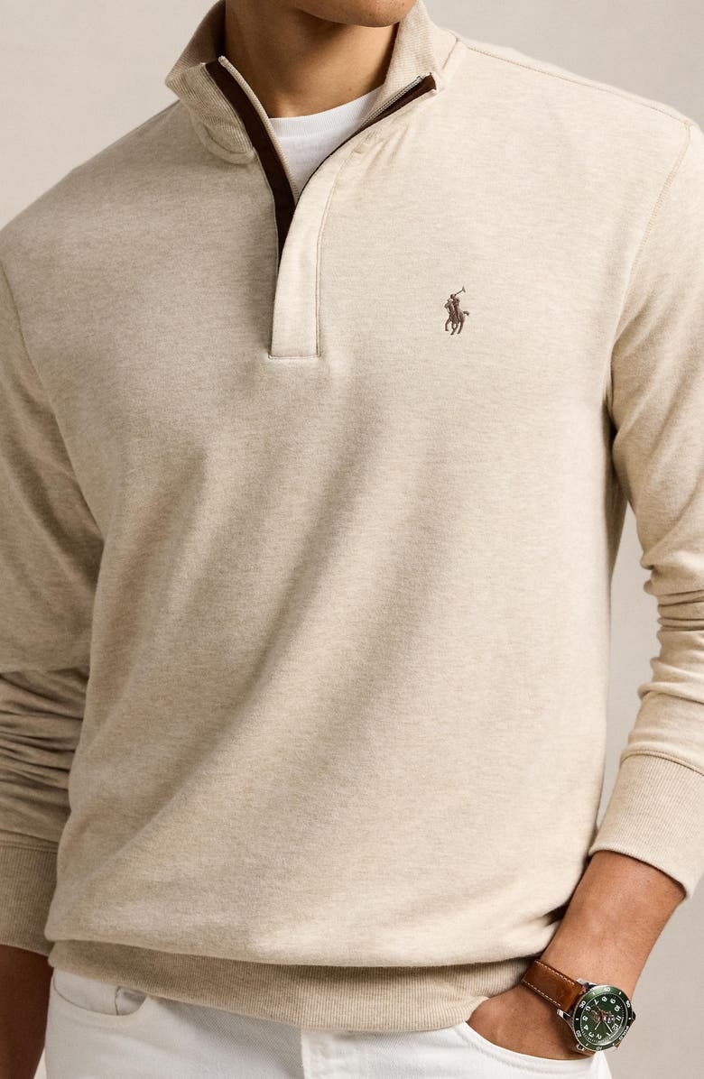 Cotton Blend Quarter Zip Pullover