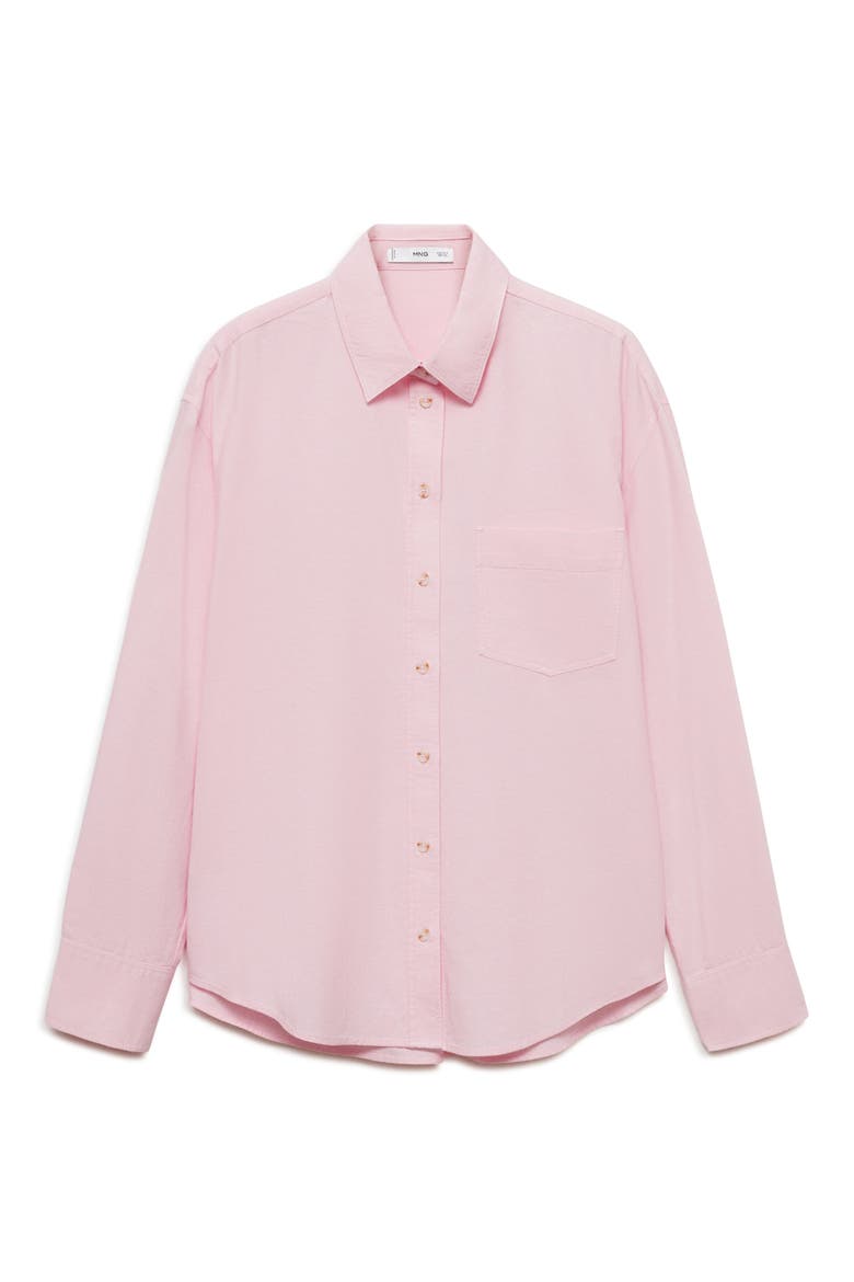 Cotton Button-Up Shirt, Alternate, color, PALE PINK