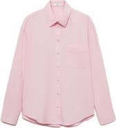 MANGO Cotton Button-Up Shirt