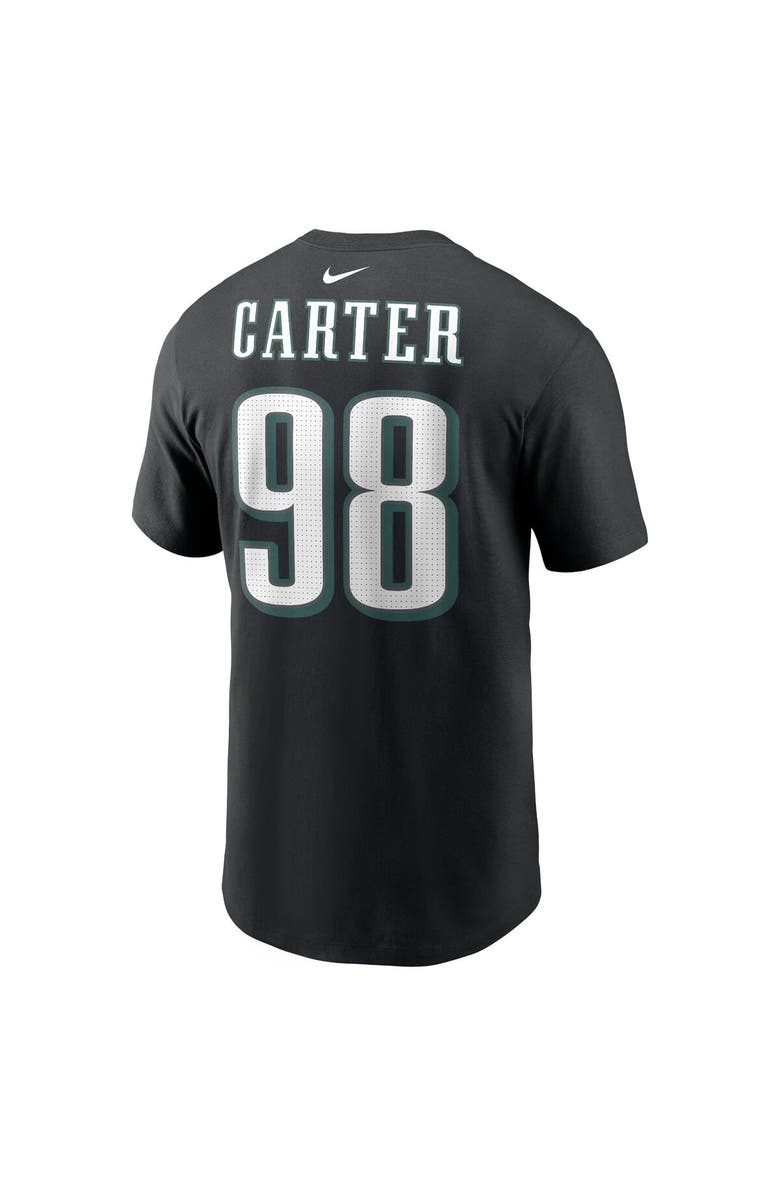 Nike Men's Nike Jalen Carter Black Philadelphia Eagles Player Name & Number T-Shirt, Alternate, color,