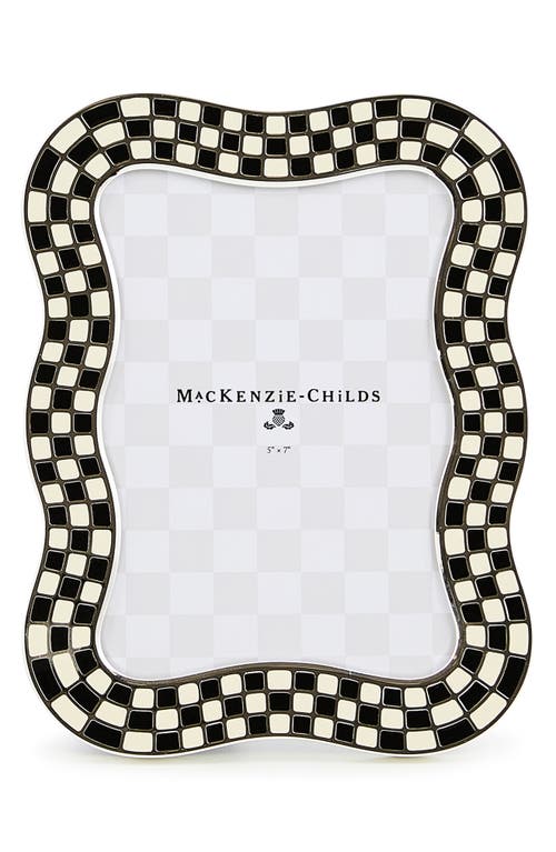 Mackenzie-childs Mackenzie Childs Wavy Check 5 X 7-inch Picture Frame In Black