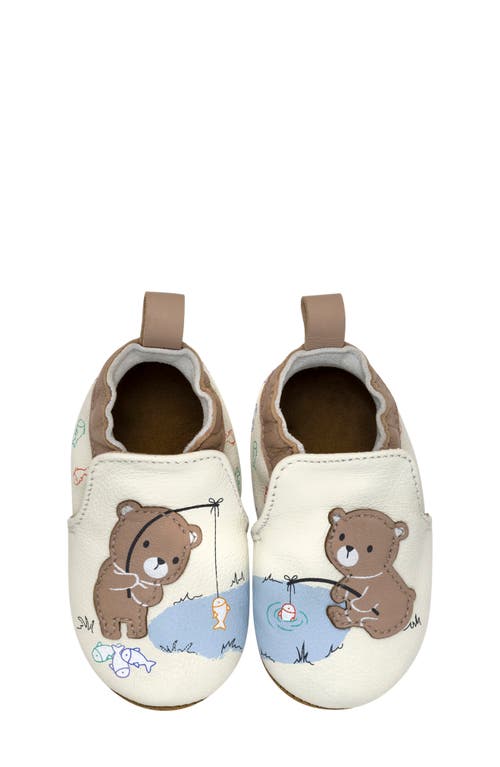 Robeez ® Great Catch Crib Shoe In Ivory