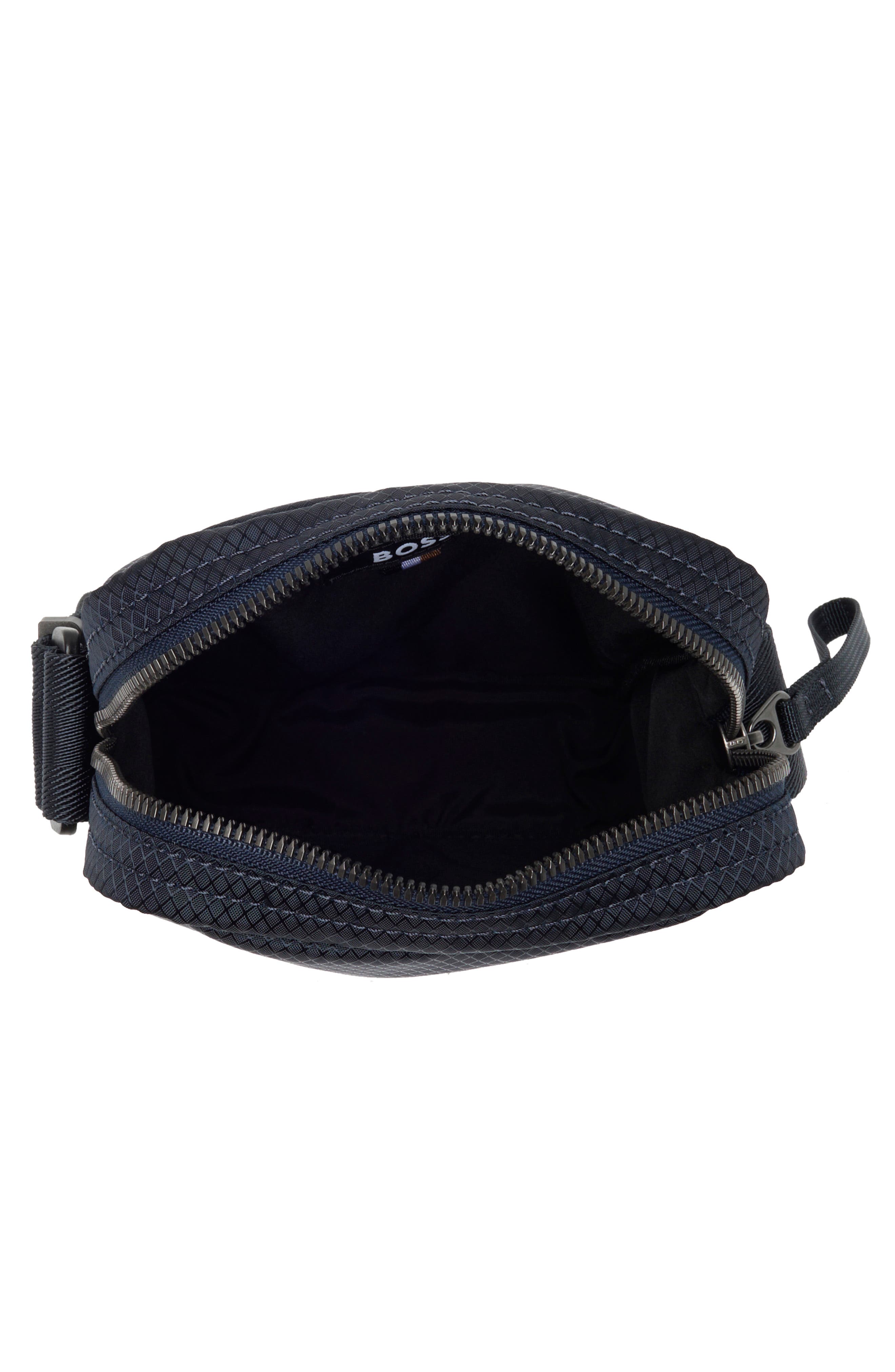 BOSS Logo Ripstop Recycled Polyester Crossbody Bag, Alternate, color, Navy White Logo