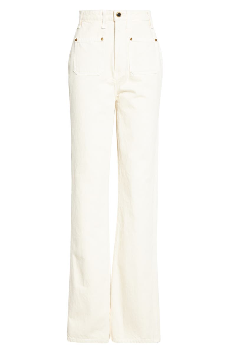 Khaite Isabella High Waist Straight Leg Jeans, Alternate, color, 