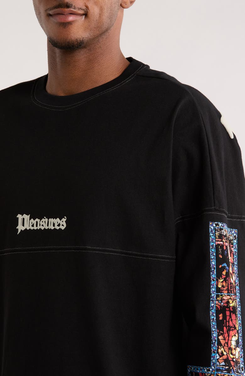 PLEASURES Blasphemy Long Sleeve Graphic T-Shirt, Alternate, color, 